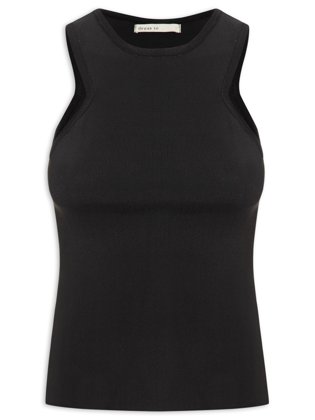 Regata Feminina Tricot Nadador - Preto