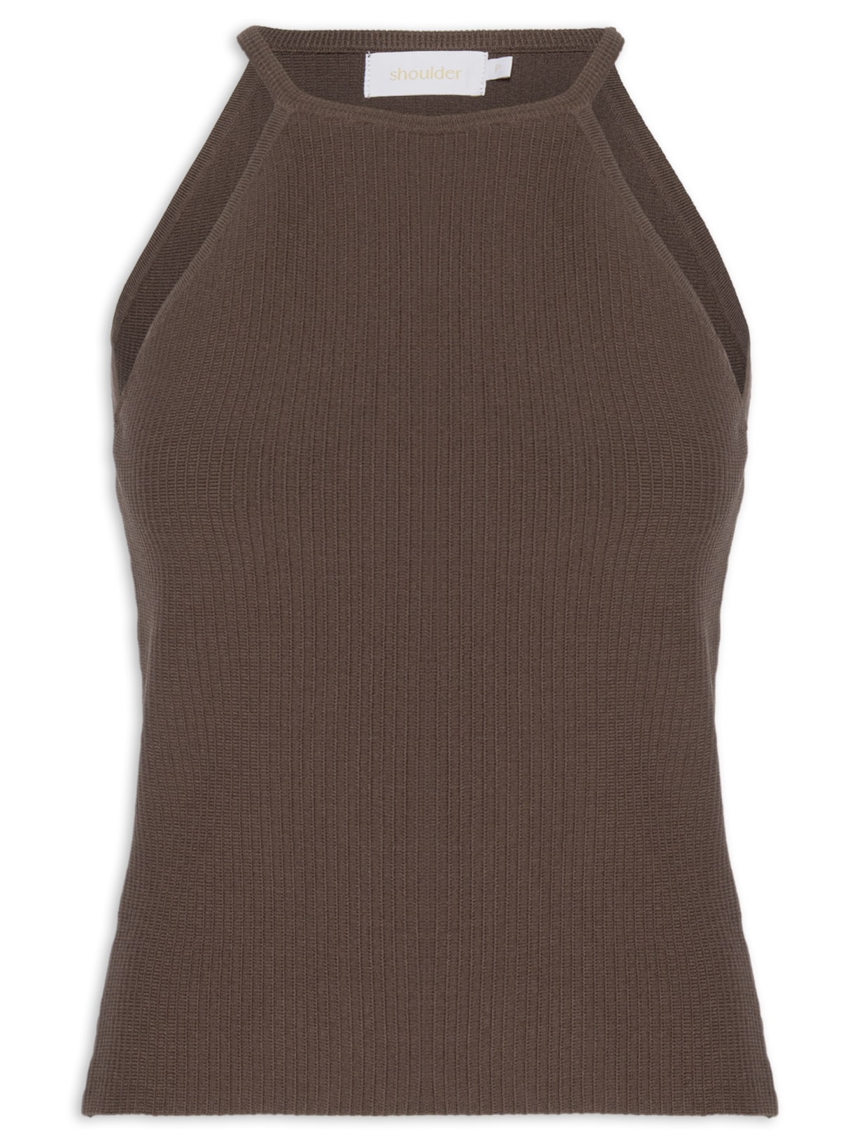 Regata Feminina Tricot Nervura 360 - Marrom