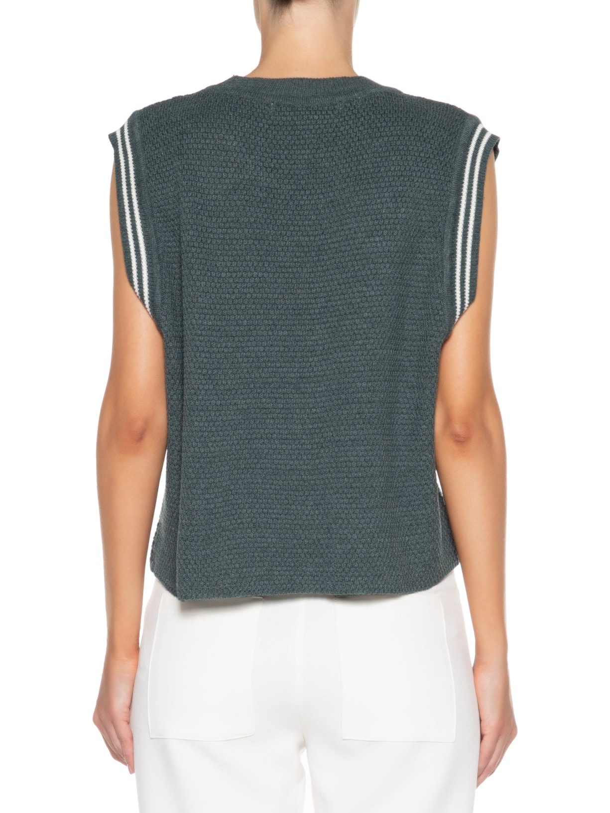 Regata Feminina Tricot Oxford Verde Helena Bordon