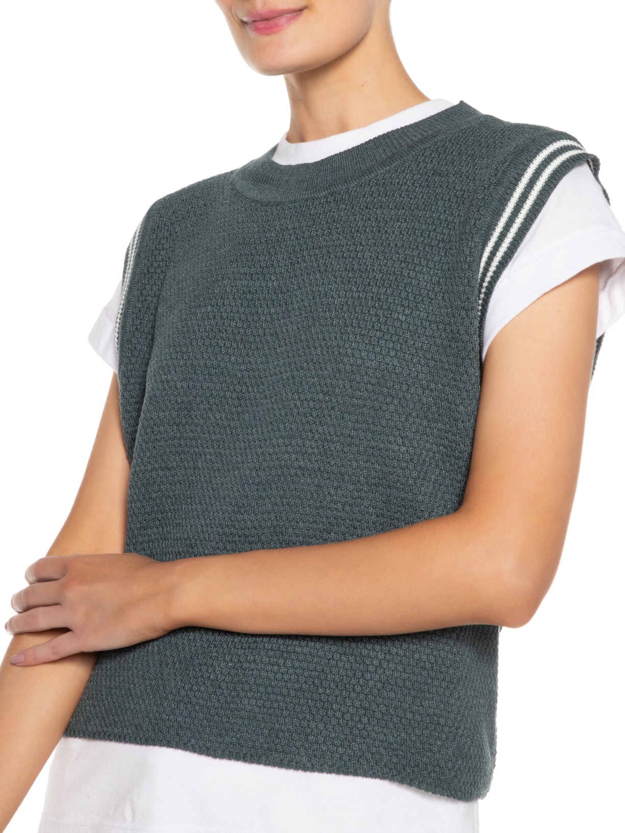 Regata Feminina Tricot Oxford Verde Helena Bordon