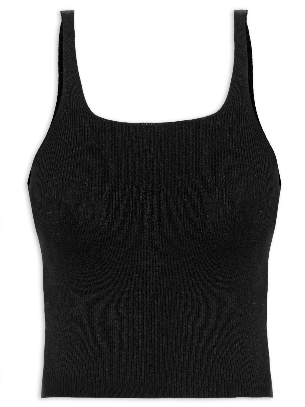 Regata Feminina Tricot - Preto