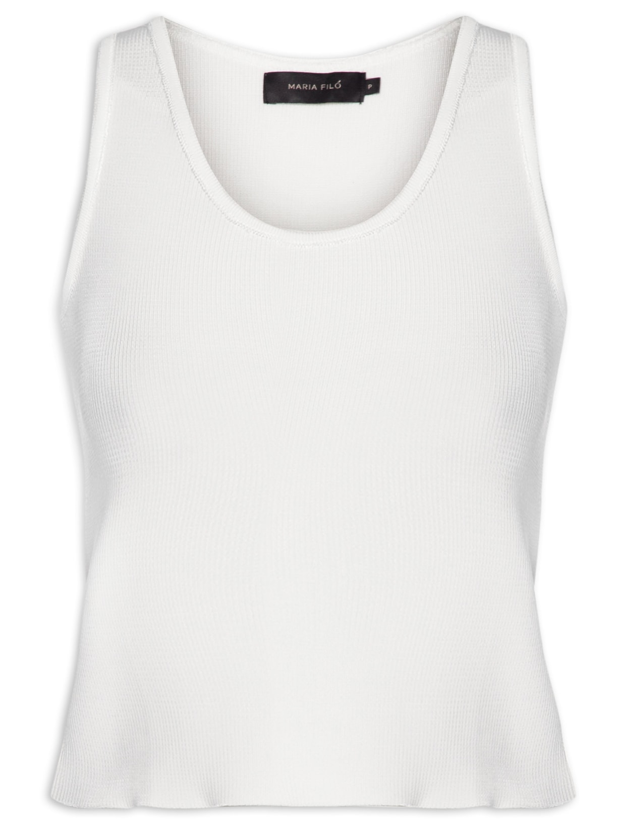 Regata Feminina Tricot Rayon - Branco