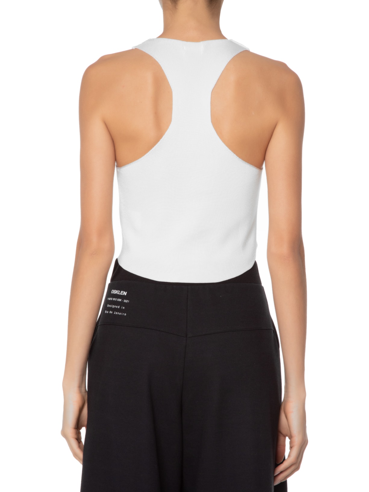 Regata Feminina Tricot Rayon Nadador Off White Osklen