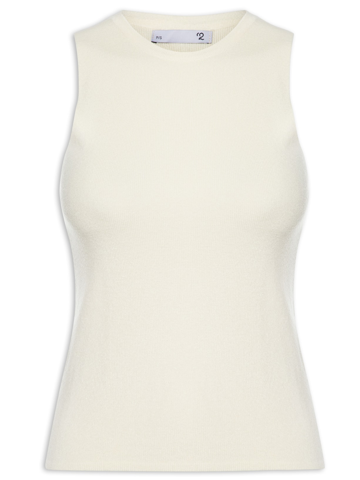 Regata Feminina Tricot Sem Manga - Off White