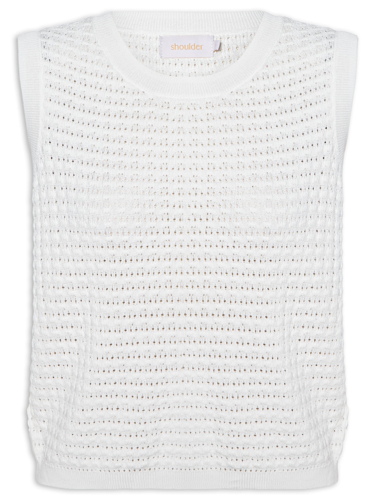 Regata Feminina Tricot Textura - Branco