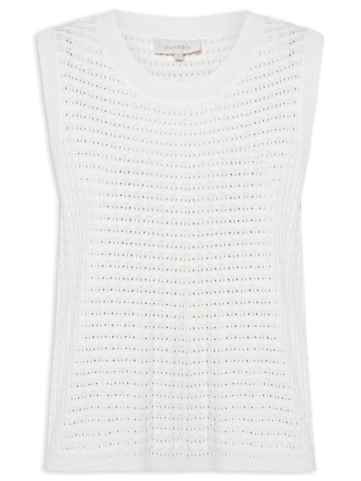 Regata Feminina Tricot Textura - Off White