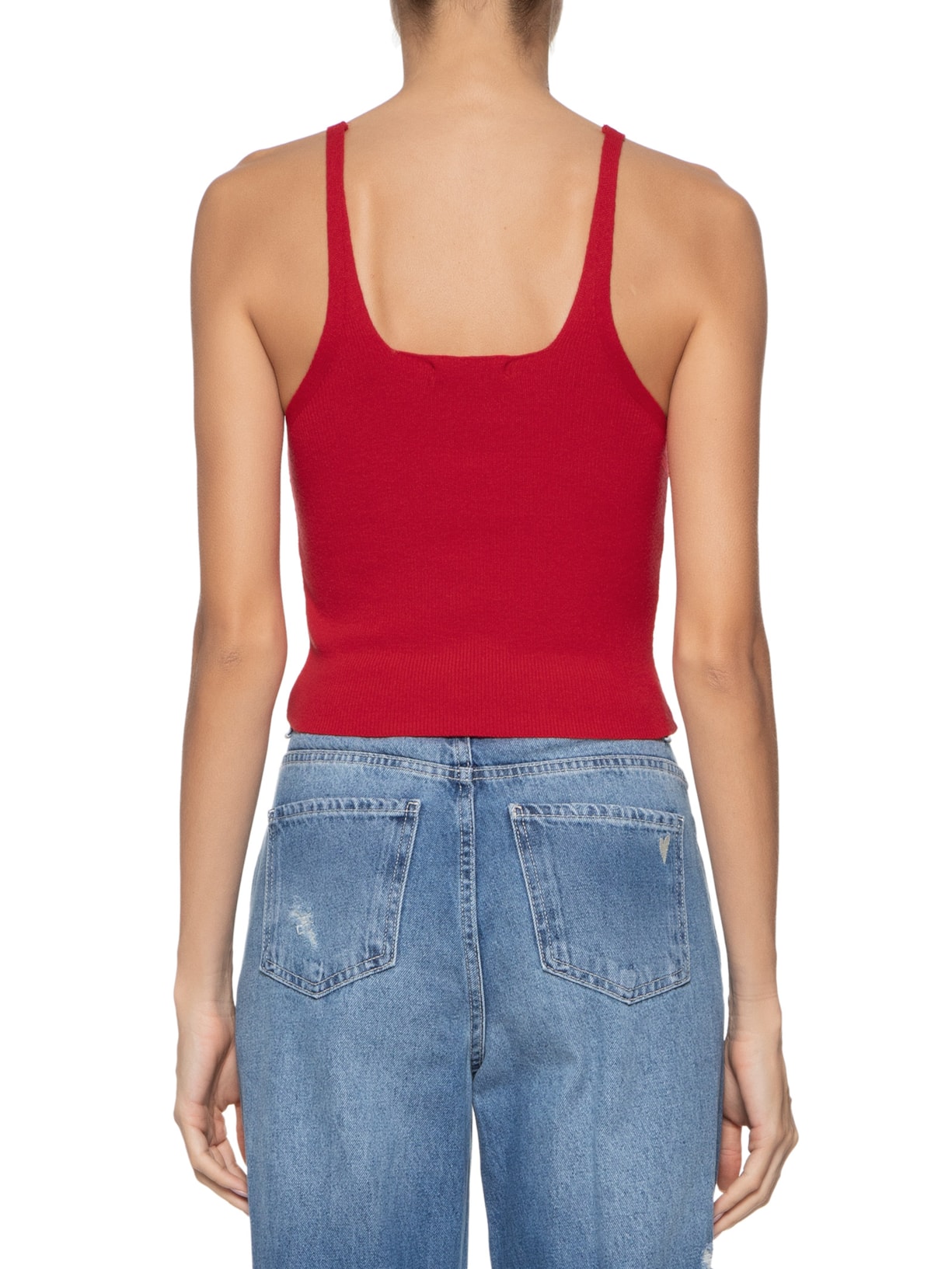 Regata Feminina Tricot Vermelho Market 33