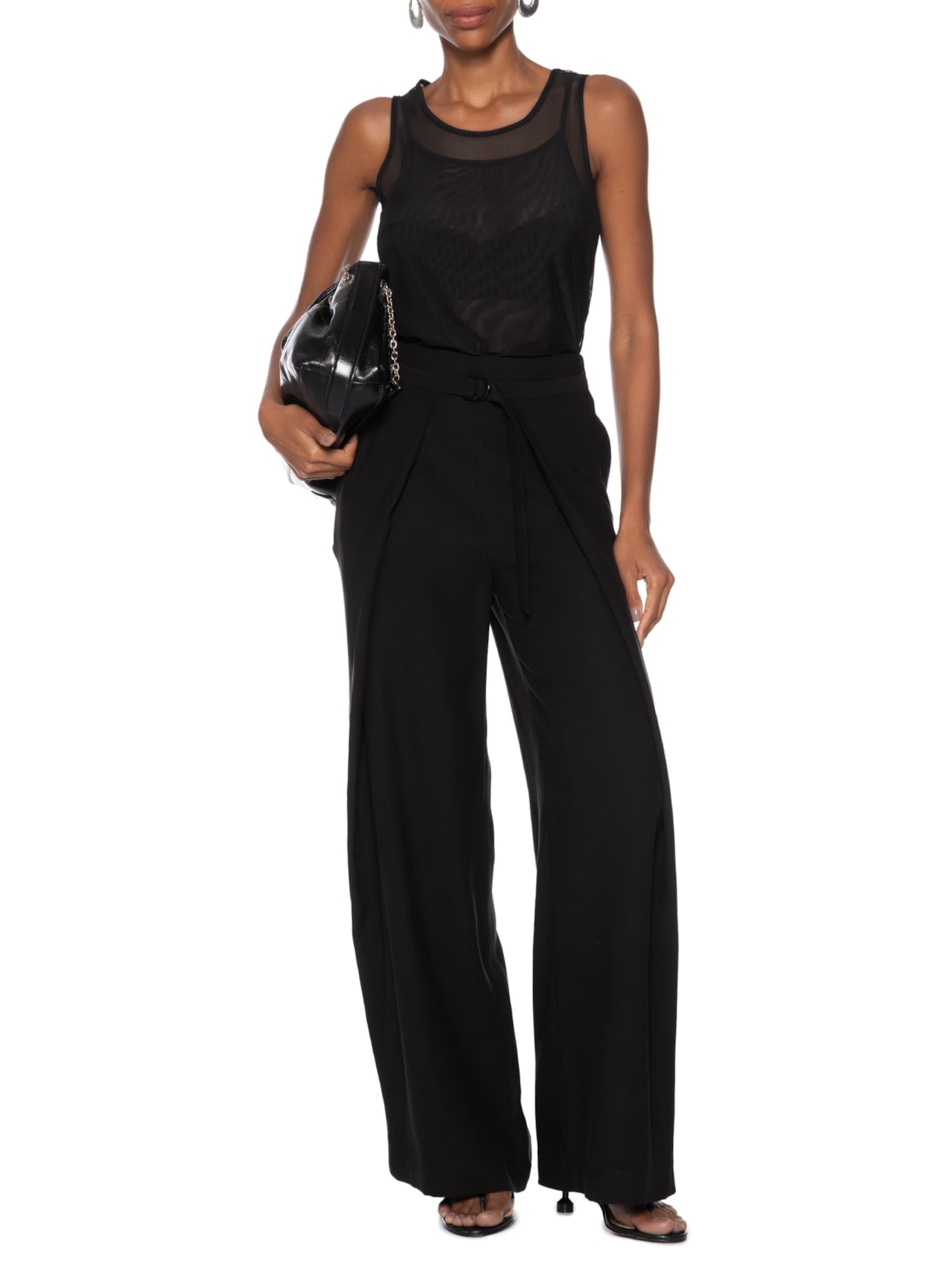 Regata Feminina Tulle Hally I Preto Le Lis