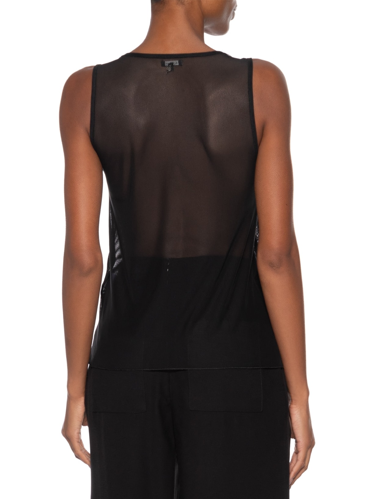 Regata Feminina Tulle Hally I Preto Le Lis