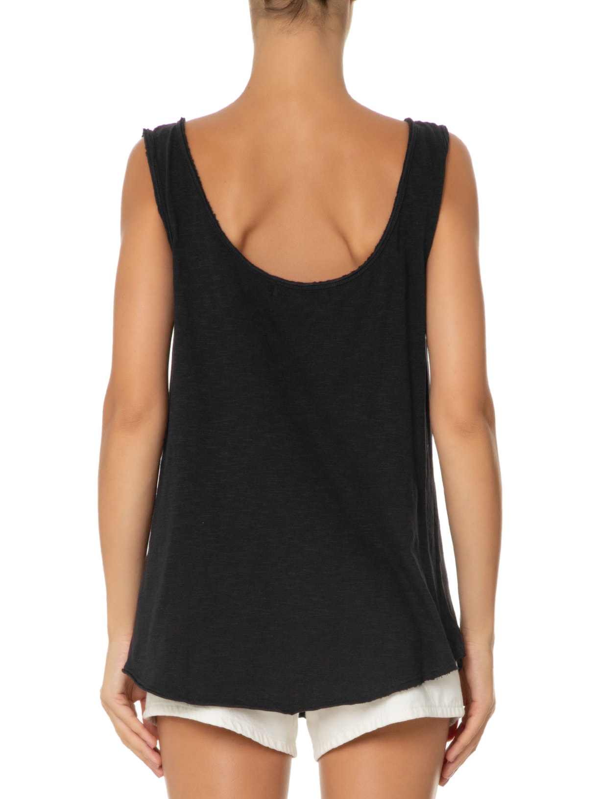 Regata Feminina Viés Duplo A Fio Preto Maria Filó