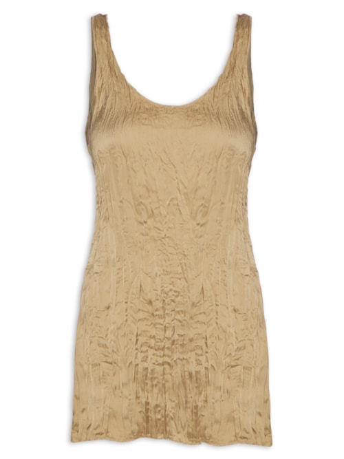 Regata Feminina Weinkled Satin - Bege