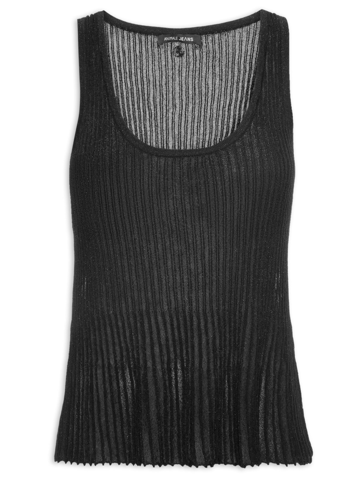 Regata Feminino de Tricot com Lurex – Preto Animale Jeans