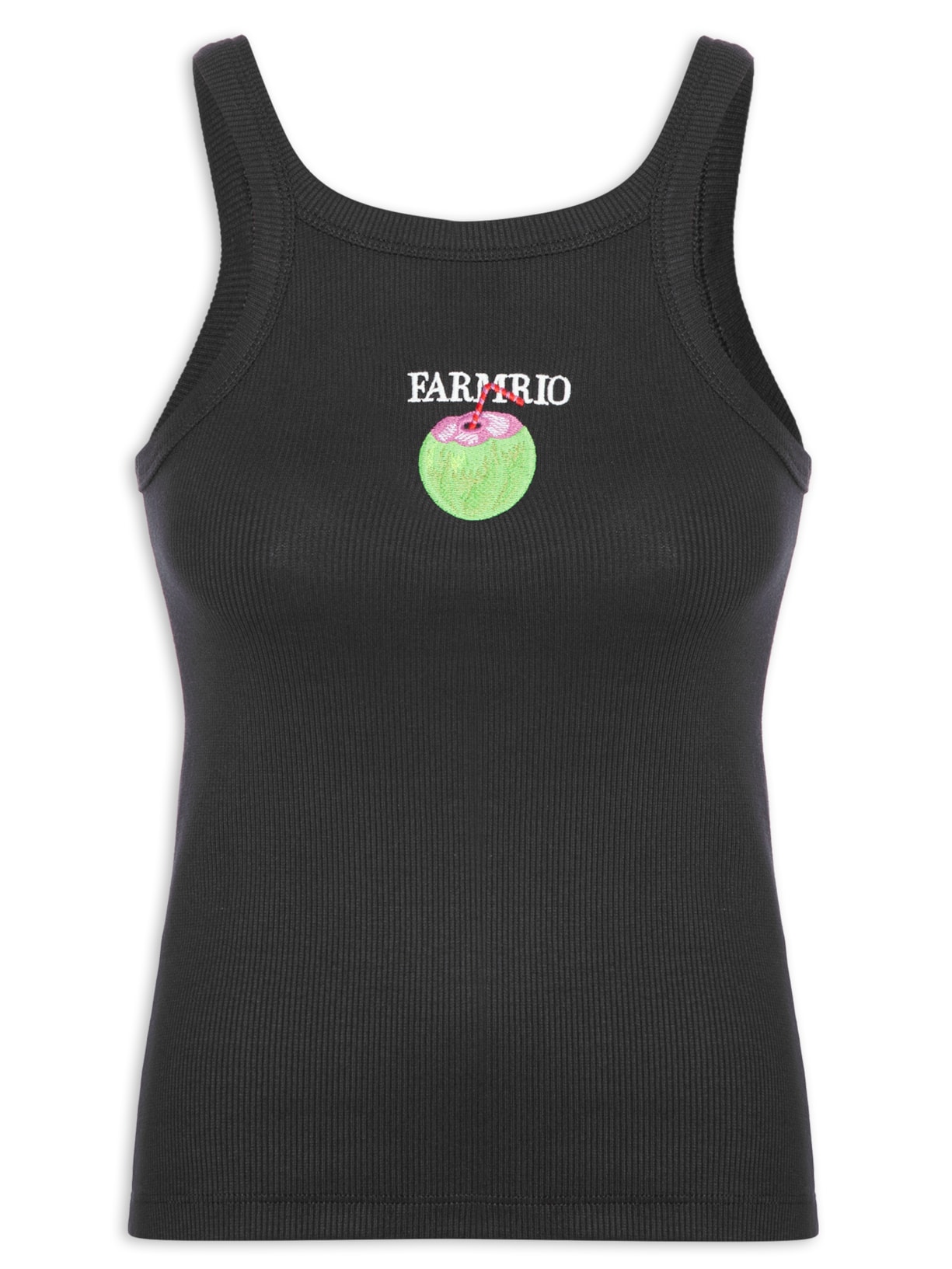 Regata Feminino Rib Coco - Preto