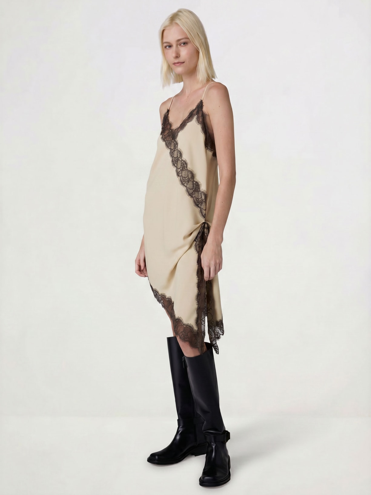 Regata Feminino Sofia Lace I26 Bege Mixed