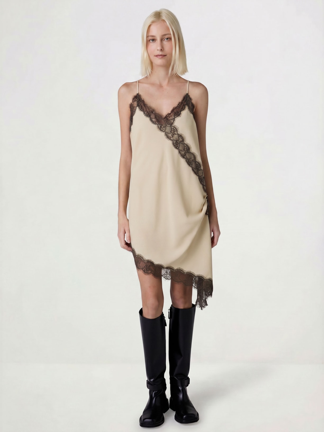 Regata Feminino Sofia Lace I26 Bege Mixed