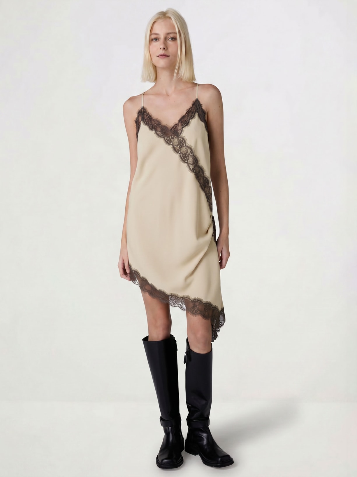 Regata Feminino Sofia Lace I26 Bege Mixed