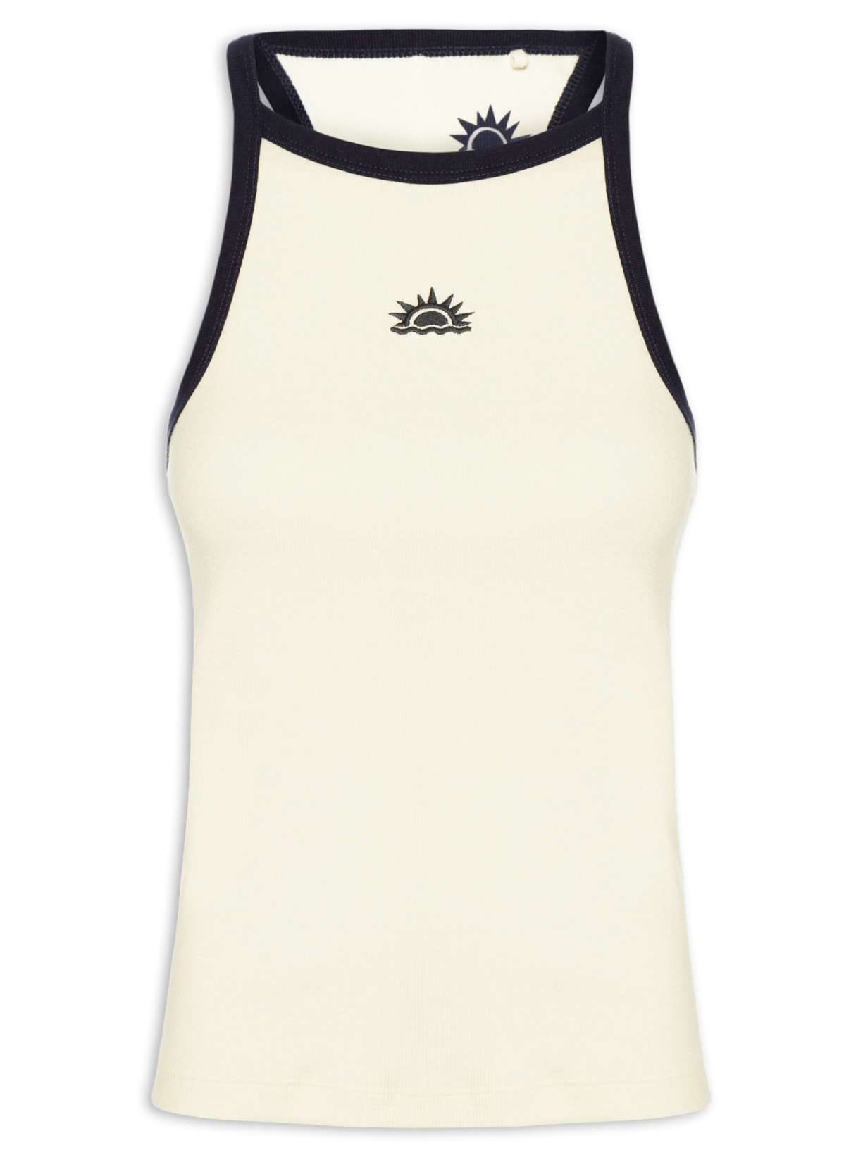 Regata Feminino Vies Contrastante Bordada– Amarelo Dress To