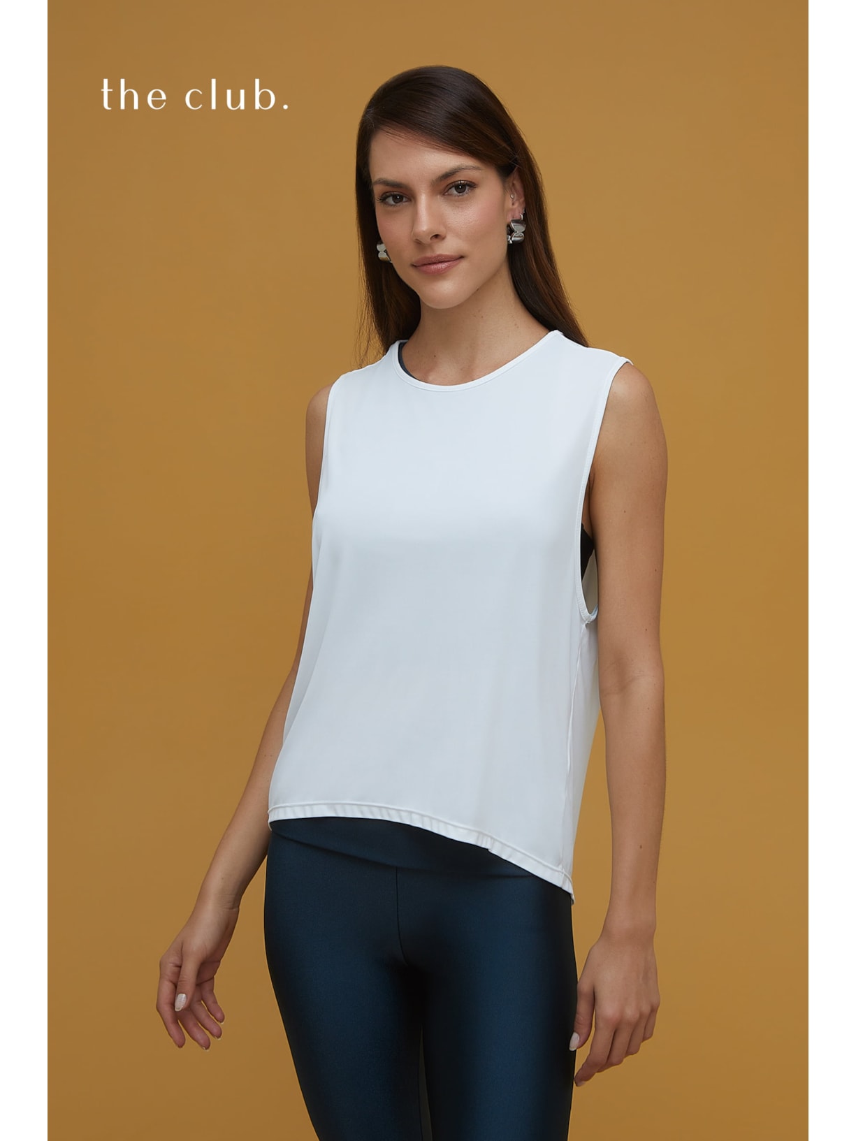 Regata Fitness Cavada Branca Dry Uv Palma Yogini