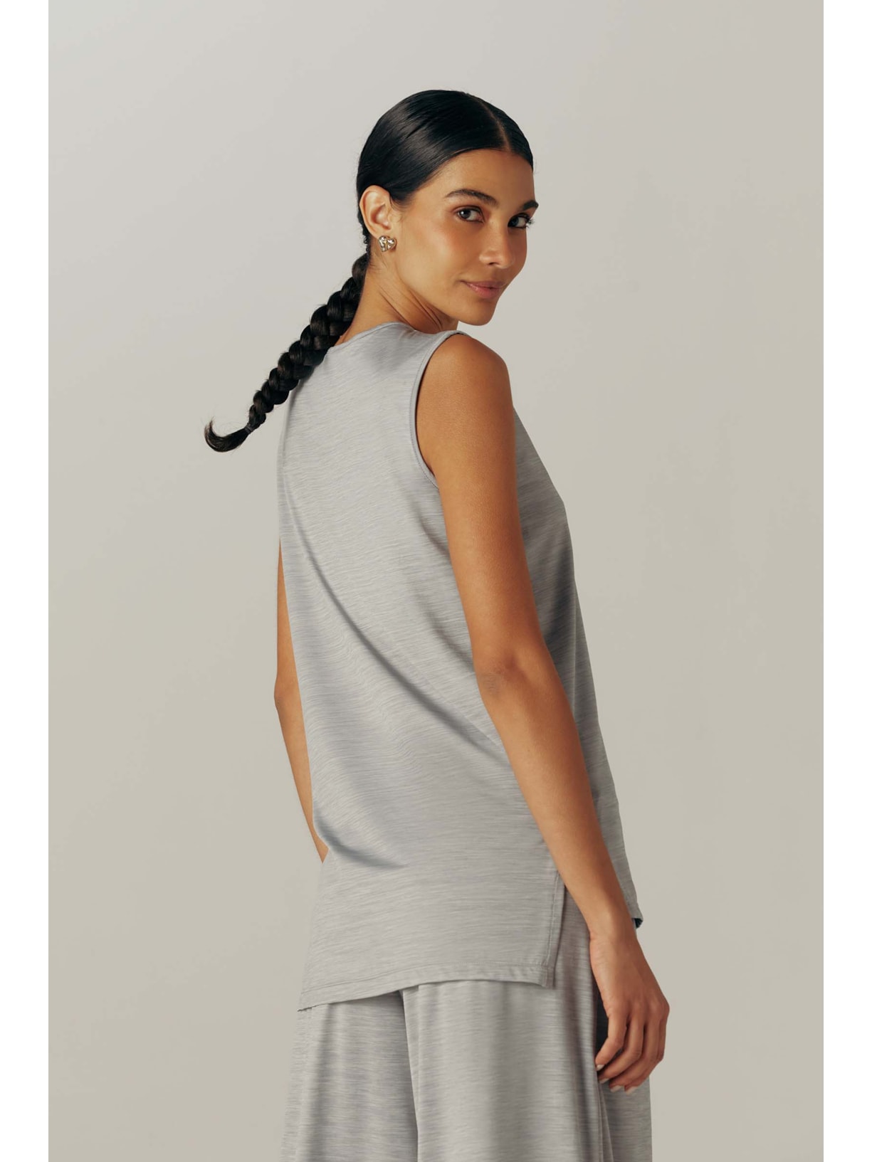 Regata Fitness Long Cinza Claro Alba Yogini