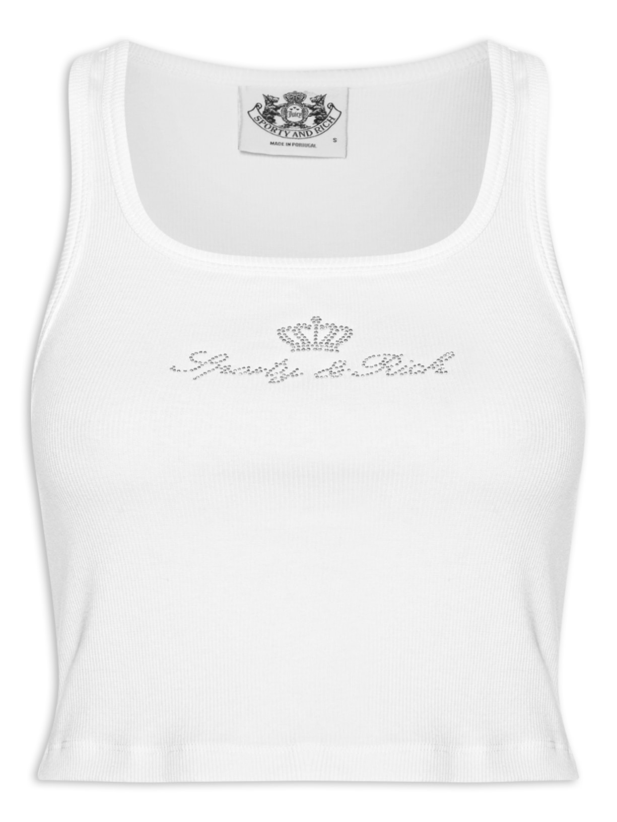 Regata Juicy Crown Ribbed Tank Branco Sporty & Rich + Juicy Couture