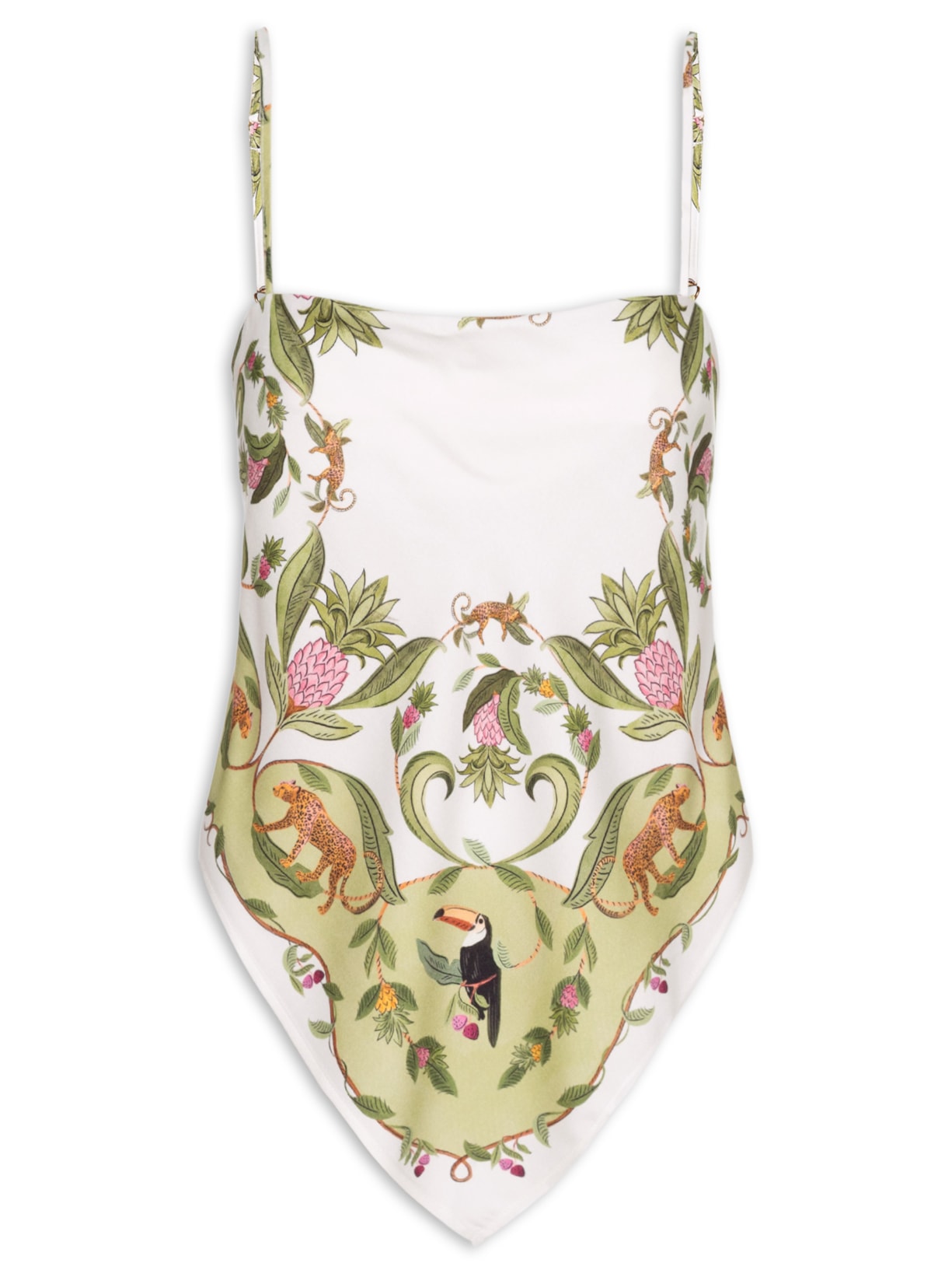 Regata Lenço Floresta Doce - Branco