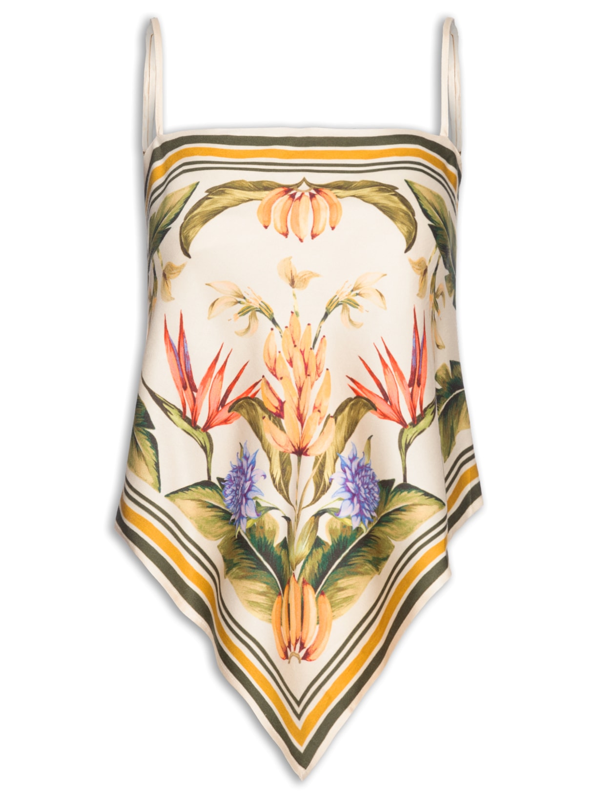 Regata Lenço Tropical - Branco