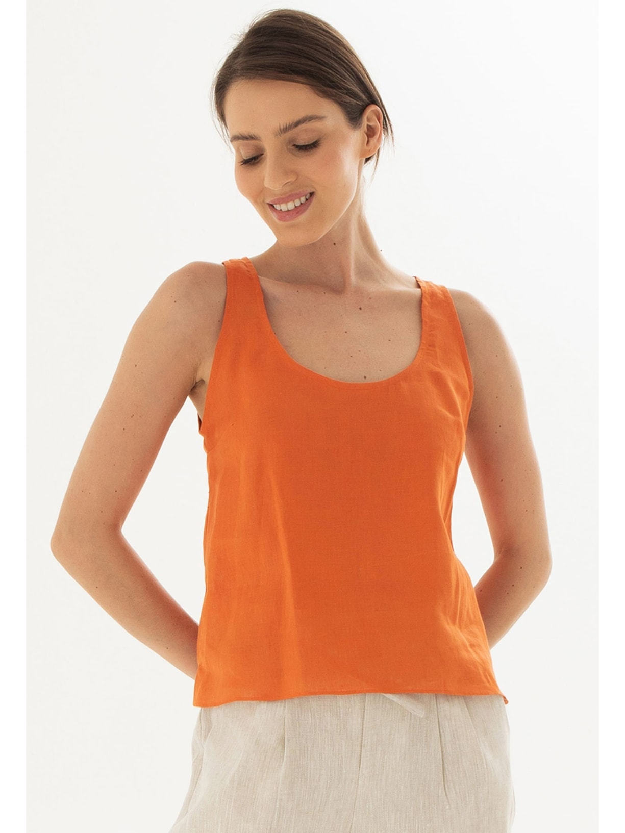 Regata Linho Tangerina Cabana Crafts