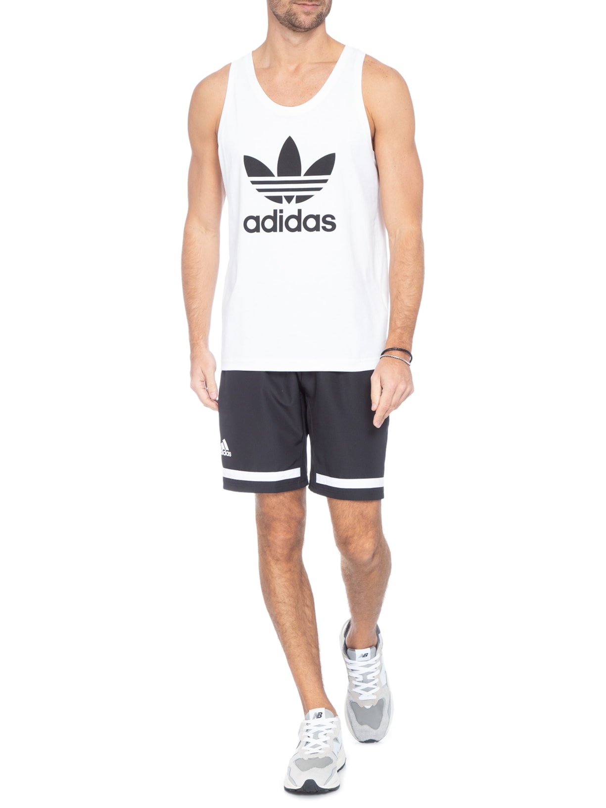 Regata Masculina Adicolor Classics Trefoil Branco Adidas Originals