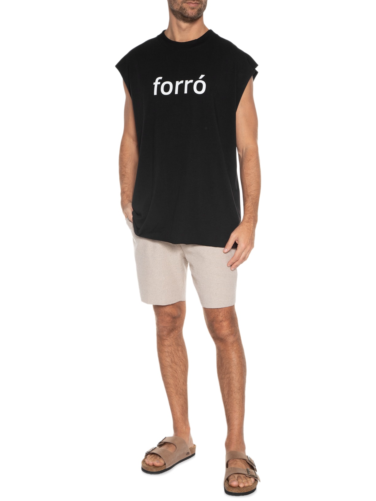 Regata Masculina Algodão Forró Preto Studio Orla