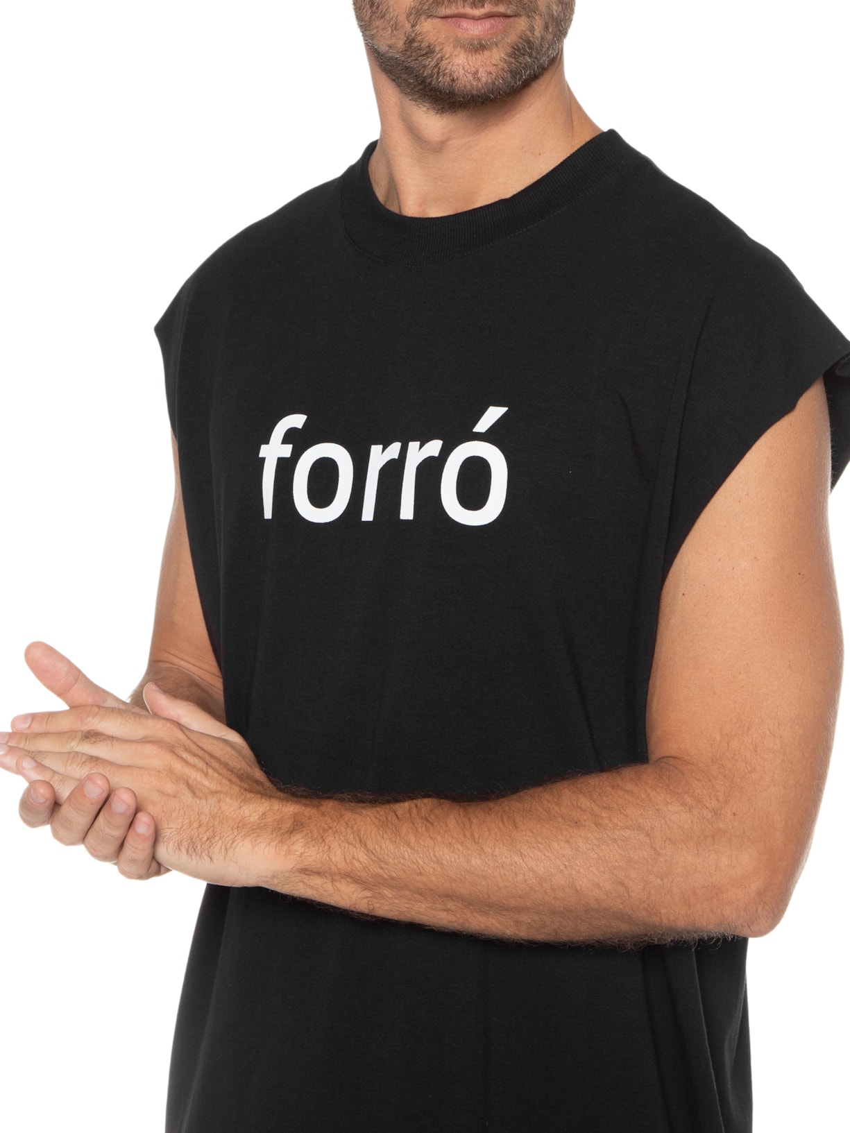 Regata Masculina Algodão Forró Preto Studio Orla