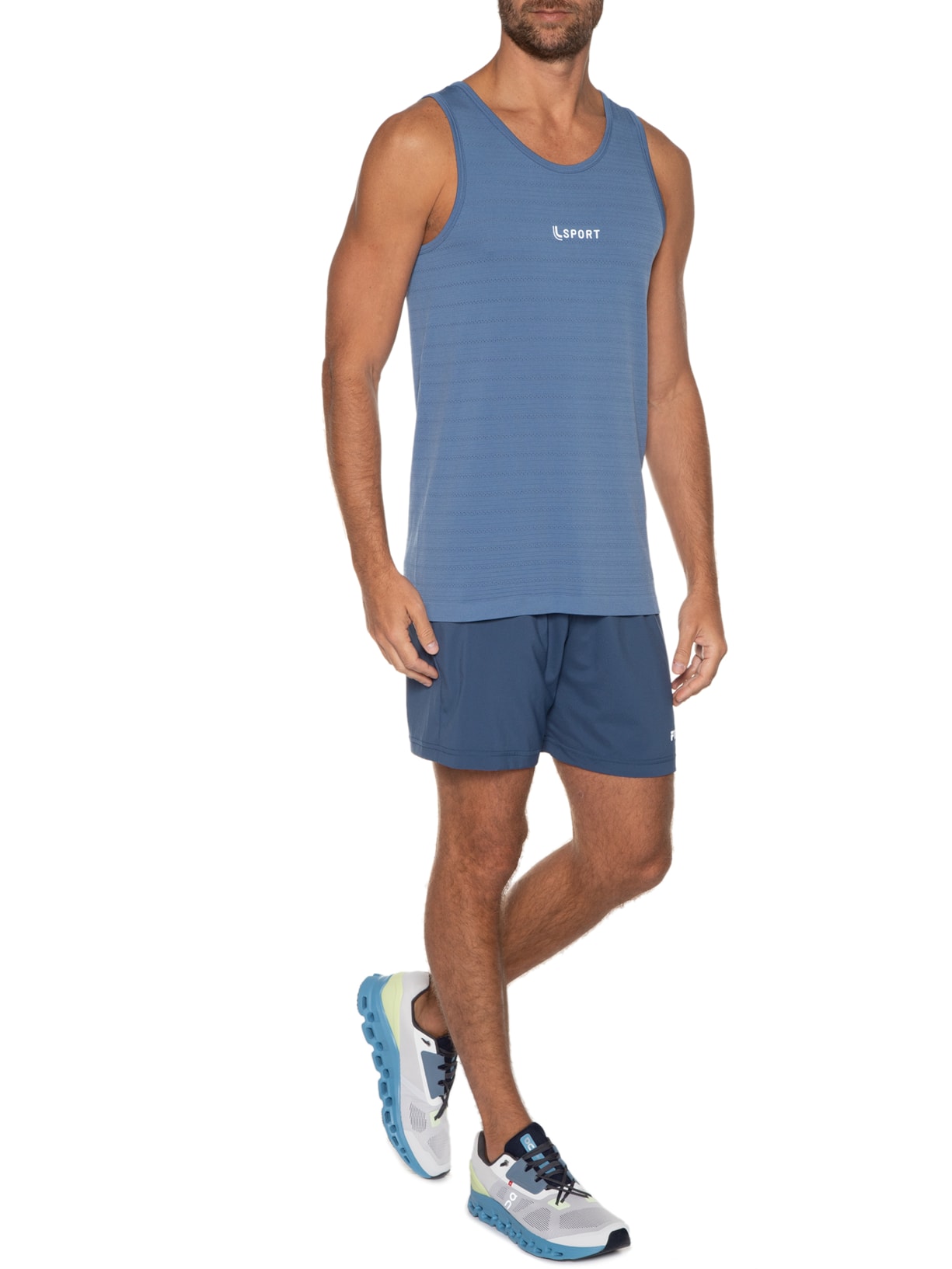 Regata Masculina Am Reg Ls Fresh Azul Lupo