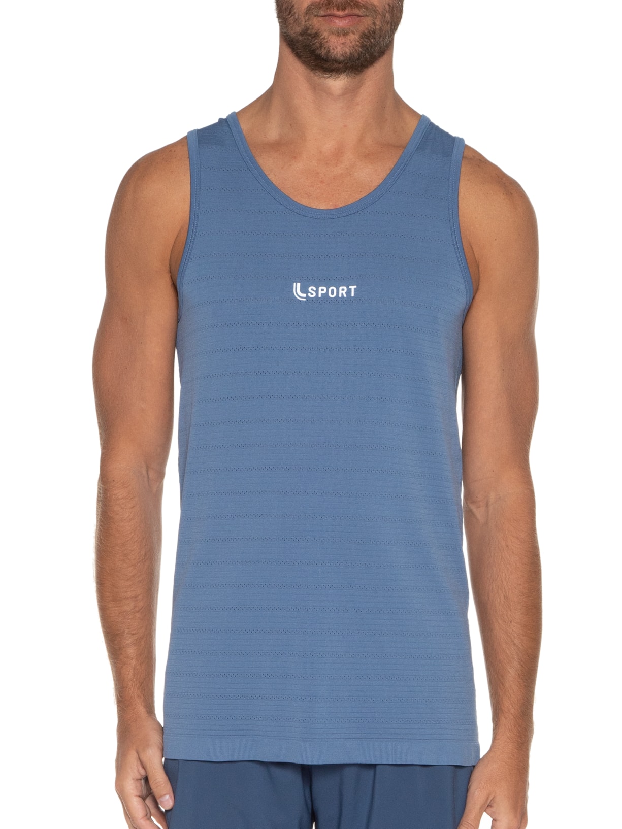 Regata Masculina Am Reg Ls Fresh Azul Lupo