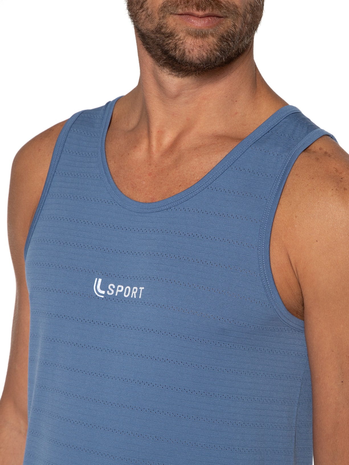 Regata Masculina Am Reg Ls Fresh Azul Lupo