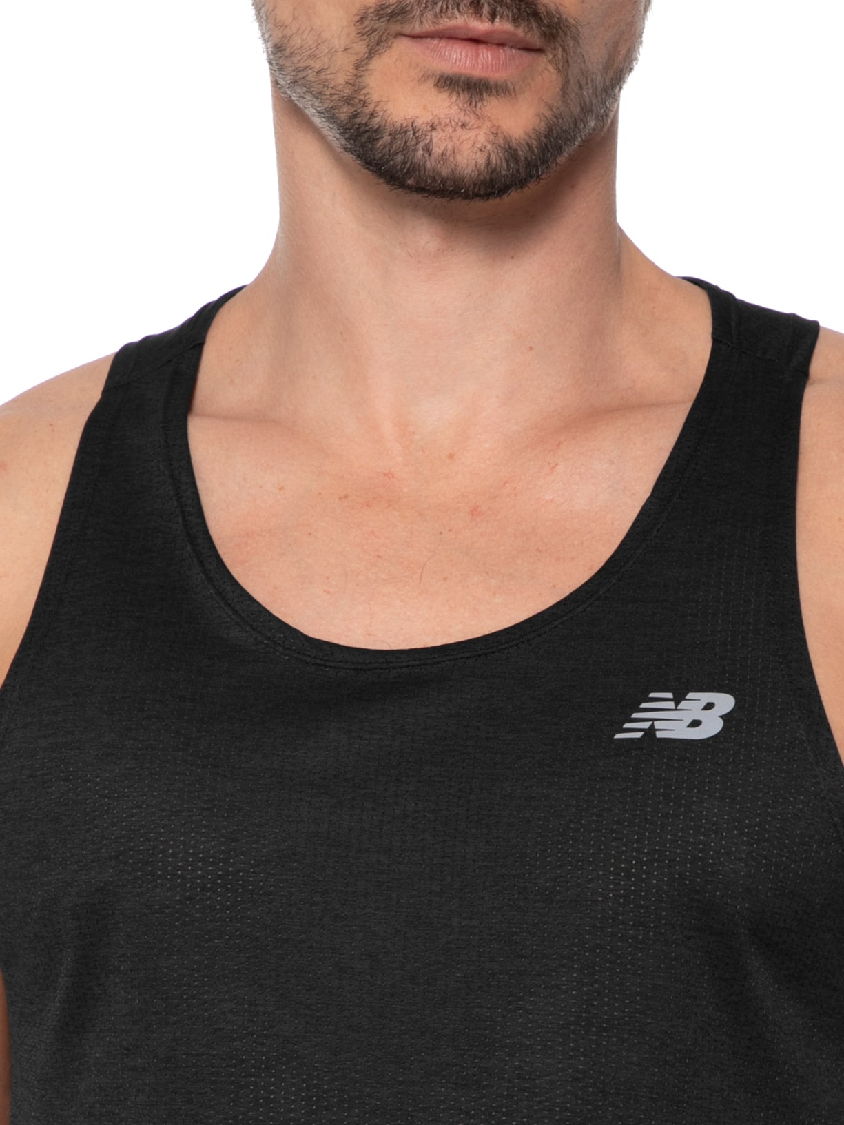 Regata Masculina Athletics Run – Preto New Balance