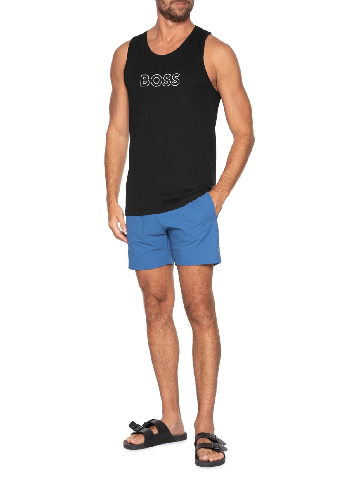 Regata Masculina Bardeur Beach Tank Top Preto Boss