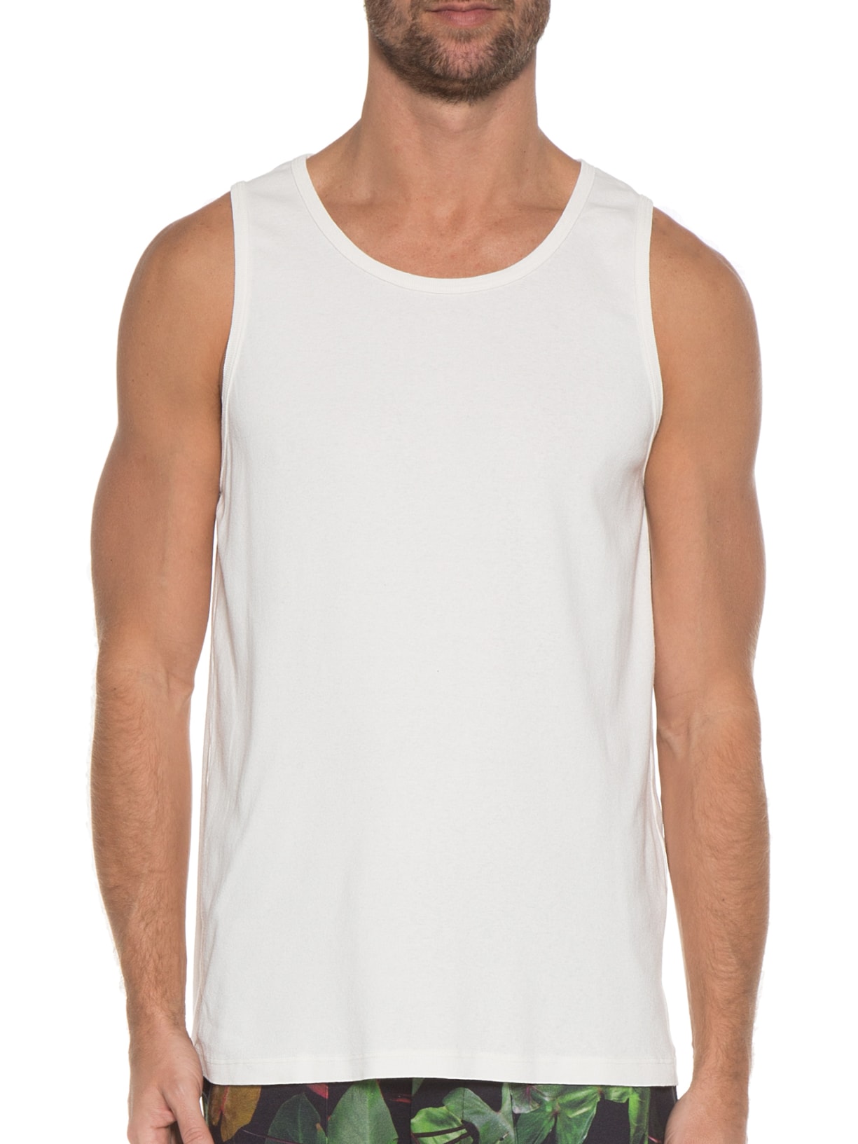 Regata Masculina Basic Slim Off White Blueman