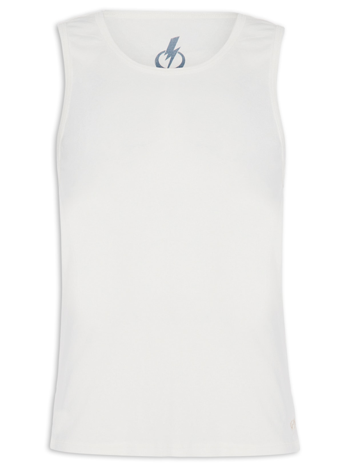 Regata Masculina Basic Slim Off White Blueman