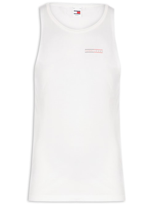 Regata Masculina Básica Slim Fit Graphic - Branco