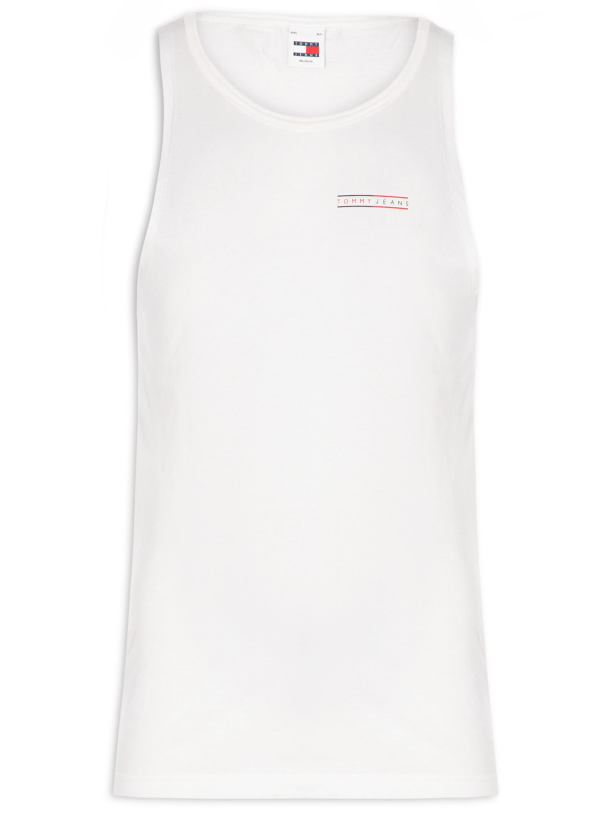 Regata Masculina Básica Slim Fit Graphic Branco Tommy Jeans
