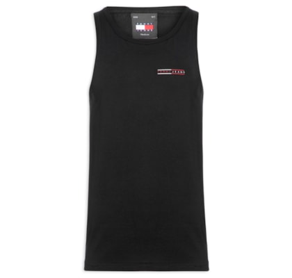 Regata Masculina Básica Slim Fit Graphic - Preto