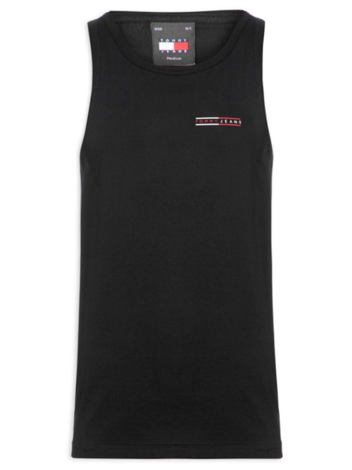 Regata Masculina Básica Slim Fit Graphic - Preto