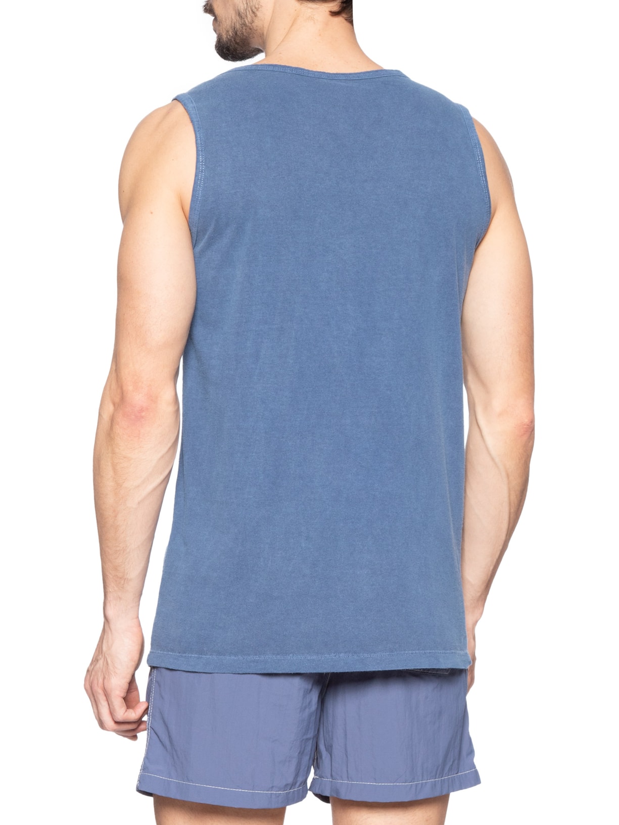 Regata Masculina Básica Stone Azul Blueman