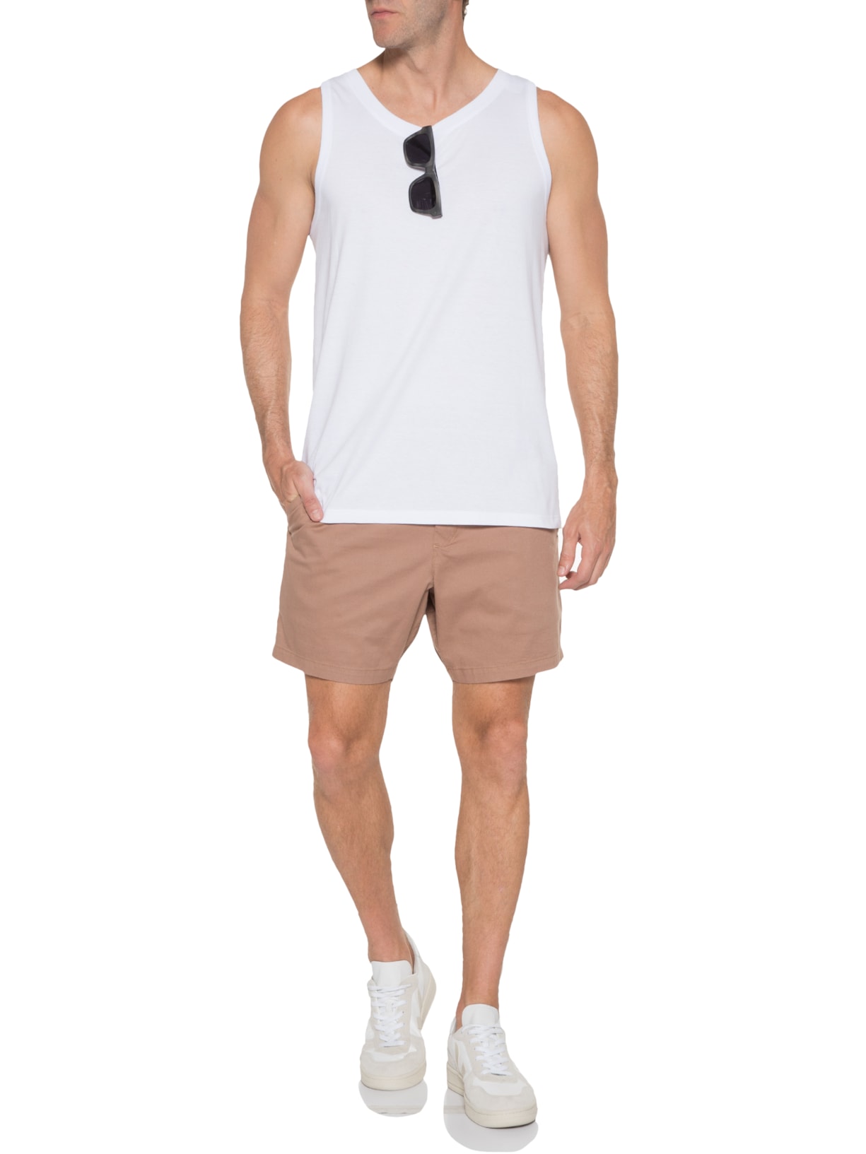 Regata Masculina Básica World Branco Hering