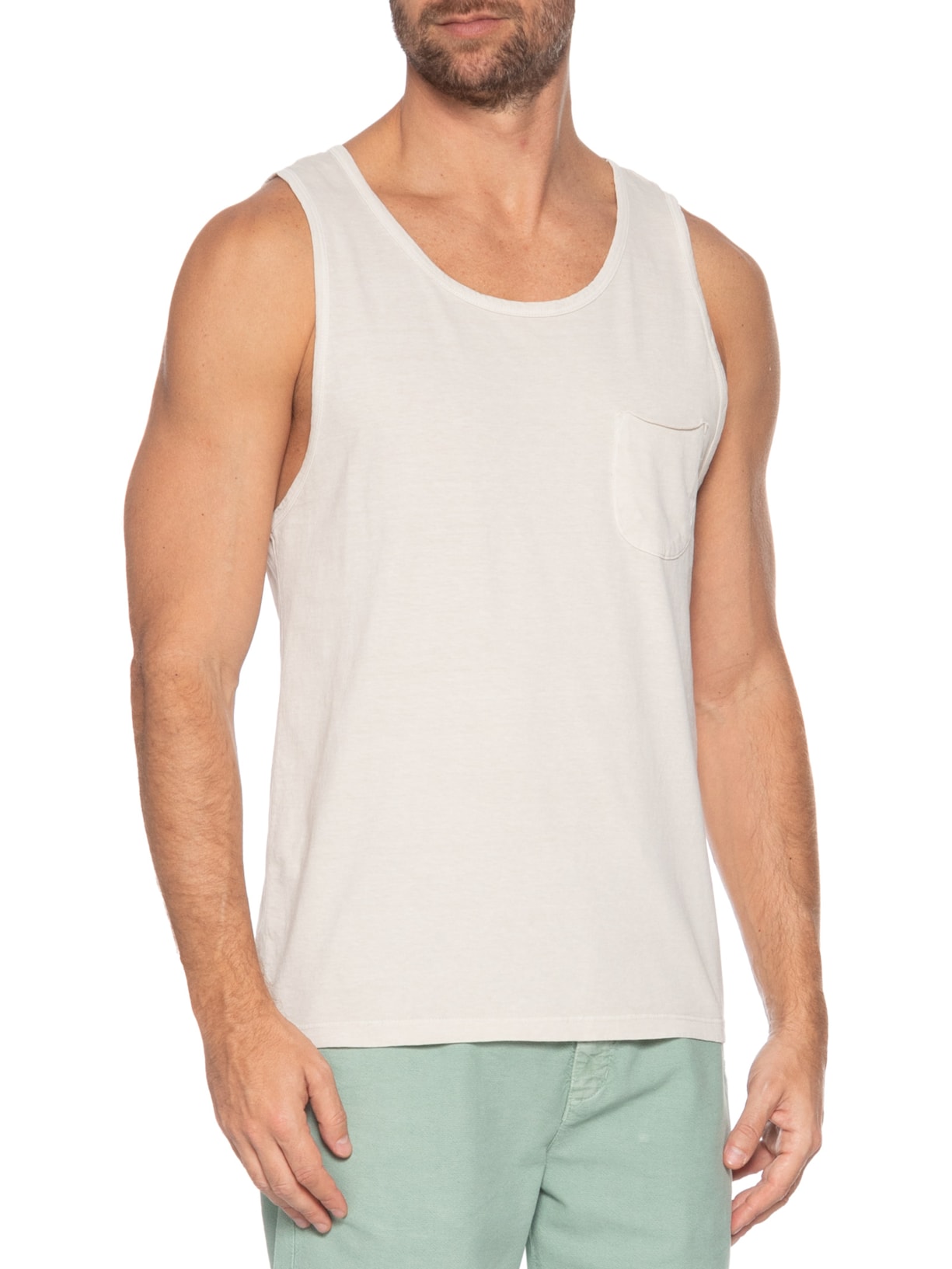 Regata Masculina Bolso Stoned Bege Pineapple