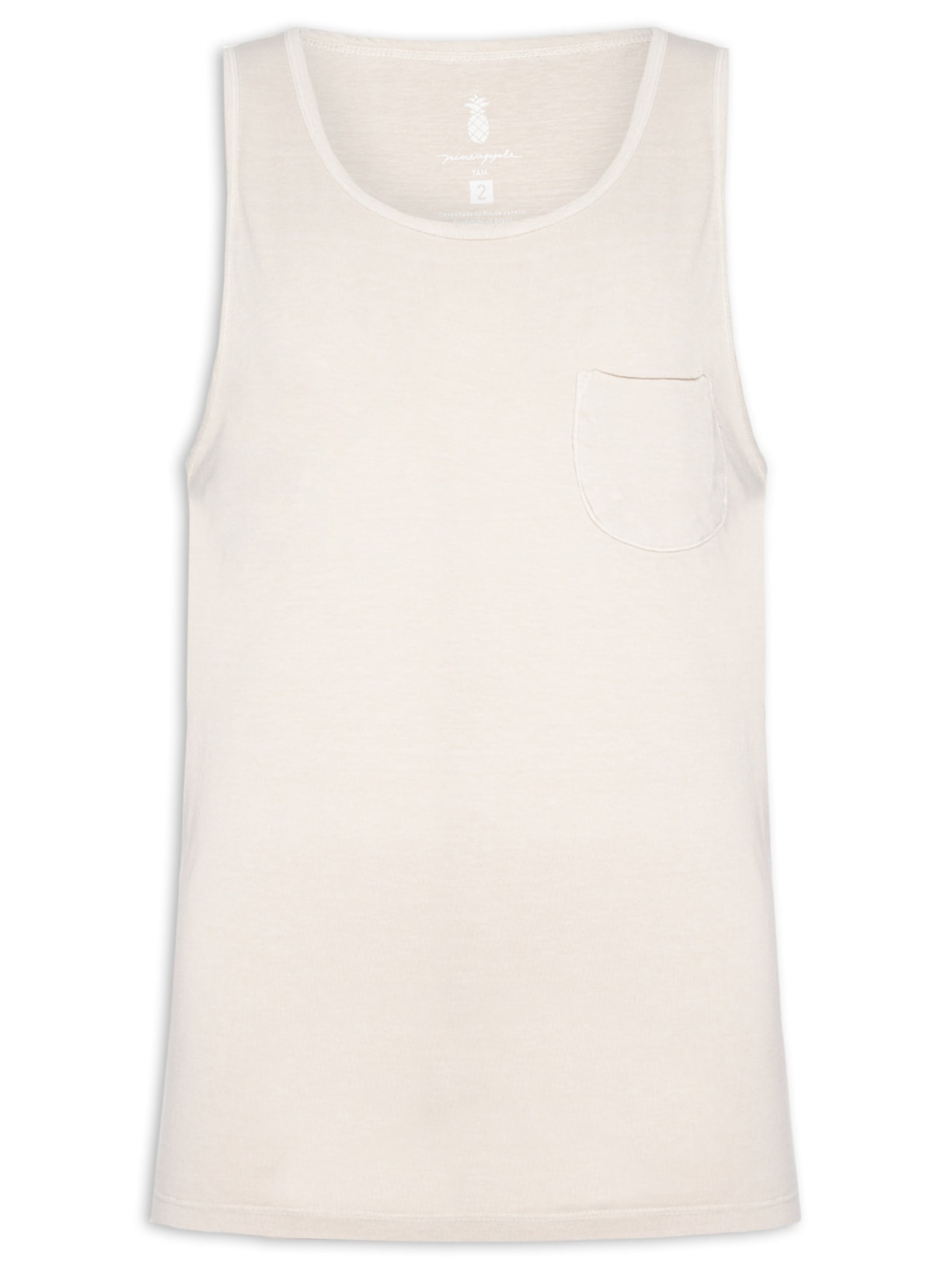 Regata Masculina Bolso Stoned - Bege