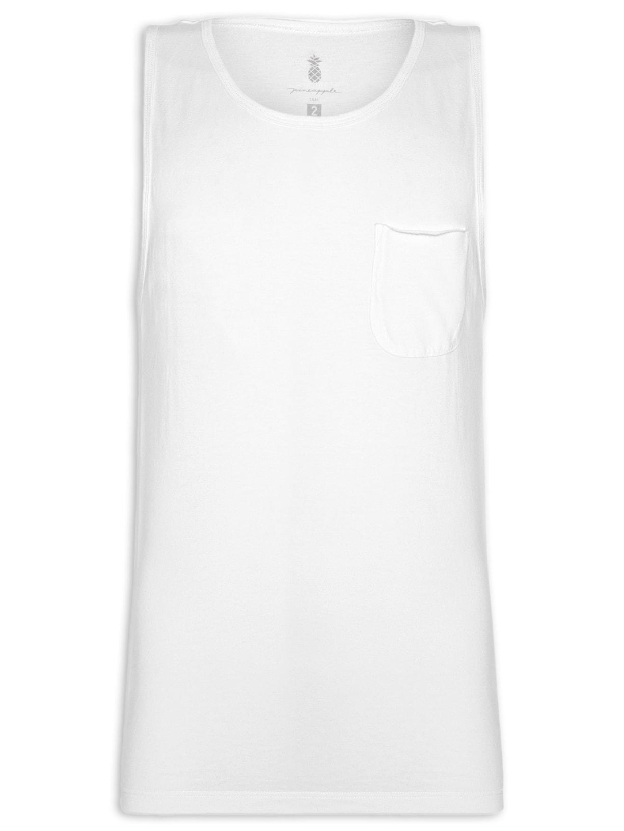 Regata Masculina Bolso Stoned - Branco