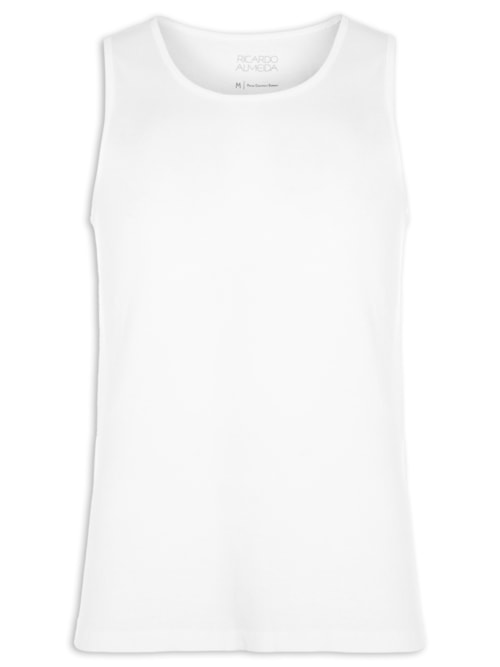 Regata Masculina Canelada - Branco