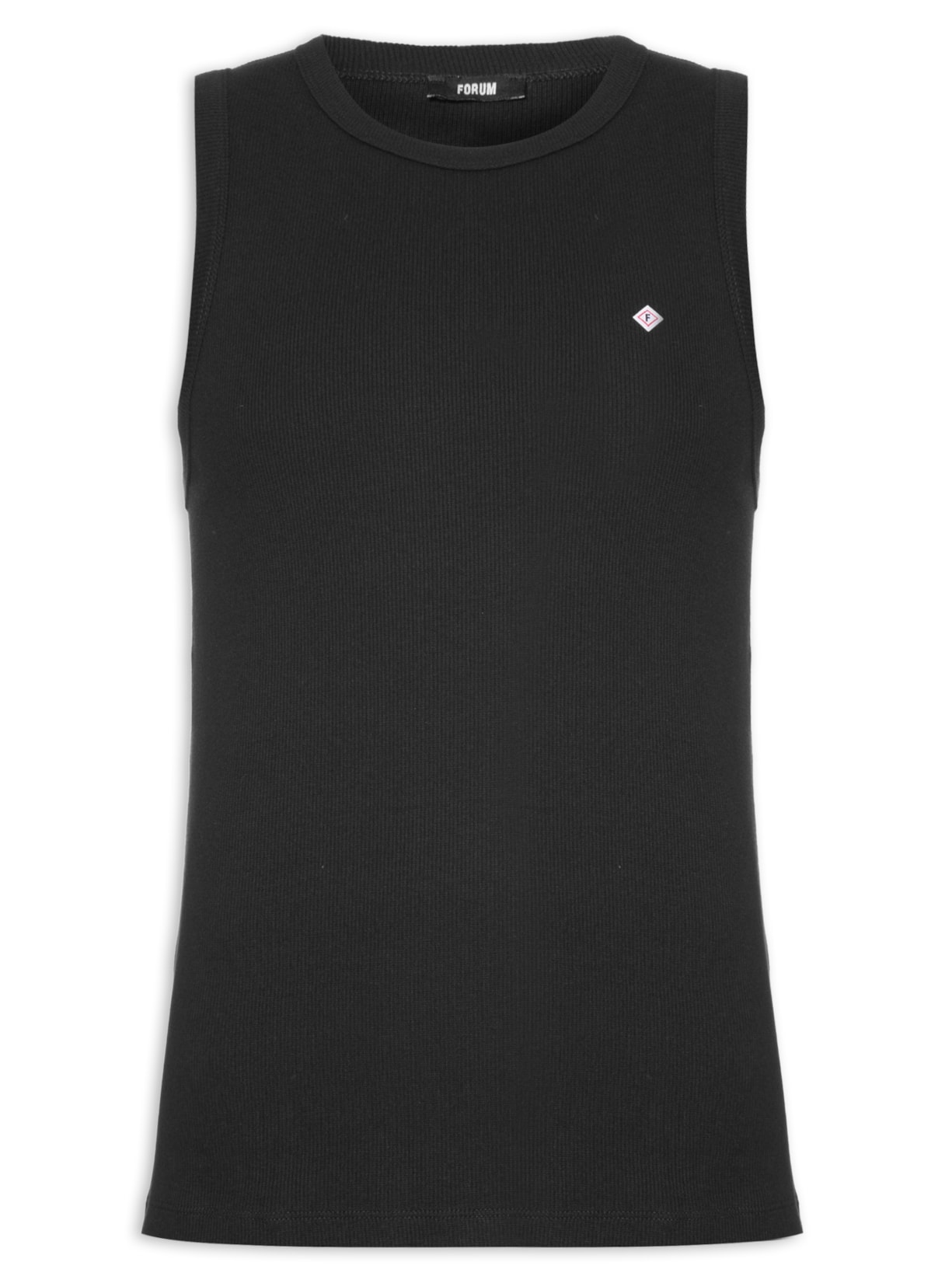 Regata Masculina Canelada - Preto