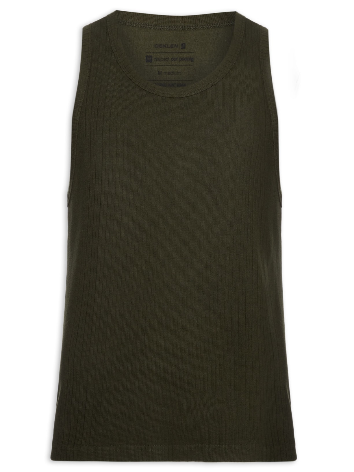 Regata Masculina Canelada Vintage - Verde