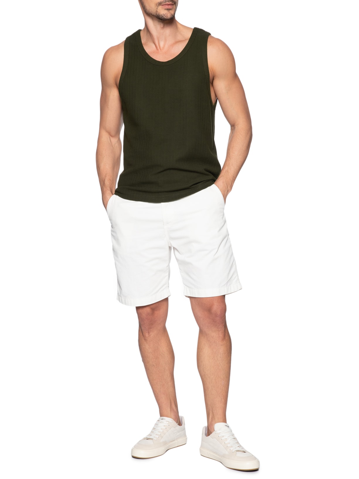 Regata Masculina Canelada Vintage Verde Osklen